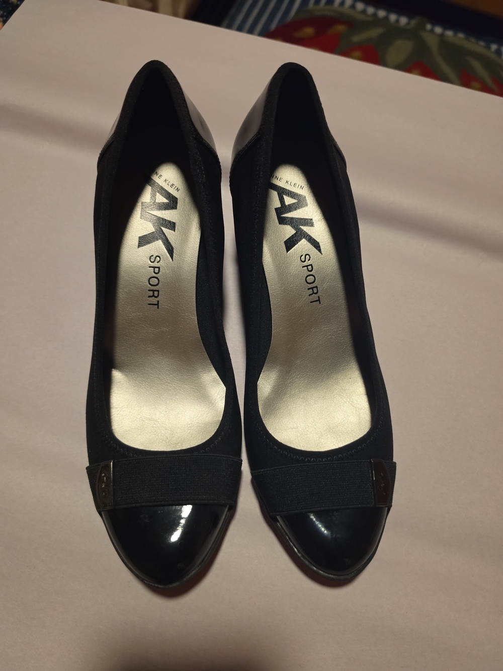 Anne Klein Sport Tatum Wedge Pump Slip on Shoes Black Size 8